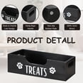 thumbnail image 3 of Caja de bocadillos para mascotas de madera con tarro de madera con soporte de alimentos de plástico, 3 of 8