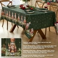 thumbnail image 4 of Christmas Nutcracker Border 60 x 102 Inch Rectangle Fabric Tablecloth, Hunter Green Holiday Table Cover for Dinner Party and Banquet, 4 of 8