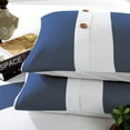 thumbnail image 3 of Superior 3 Piece Cotton Duvet Cover Set, Full/ Queen, White, 3 of 5