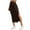 Coffee #003, variant on Mohiass Pencil Midi Skirt for Women 2025 Fall Casual High Waist Ruched Ribbed Knit Stretchy Bodycon Skirt with Slit Black L