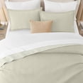 thumbnail image 3 of IR Imperial Rooms 3-Piece Linen Quilt Set, Ultrasonic Chevron Pattern Bedspread Soft Lightweight Coverlet, Queen, Ivory, 3 of 10