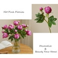 thumbnail image 2 of Hot Pink Flowers Artificial Peonies Fake Peonies Hot Pink Artificial Flowers for Home Table Decorations Wedding Faux Floral Arrangements (Hot Pink), 2 of 5