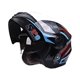 thumbnail image 1 of Cascos de moto Modular Zulema Viseras duales Talla única Negro Timón de la motocicleta, 1 of 8
