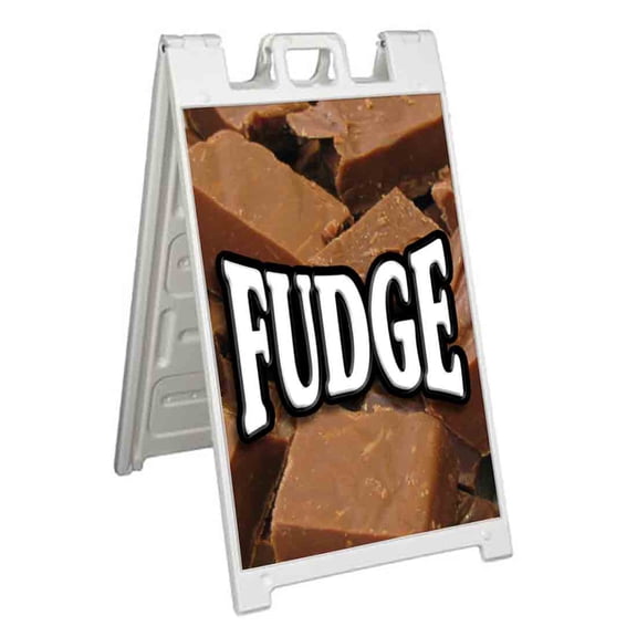 Fudge (24" X 36") Standard A-Frame Signicade, Includes Decal Applied To Stand