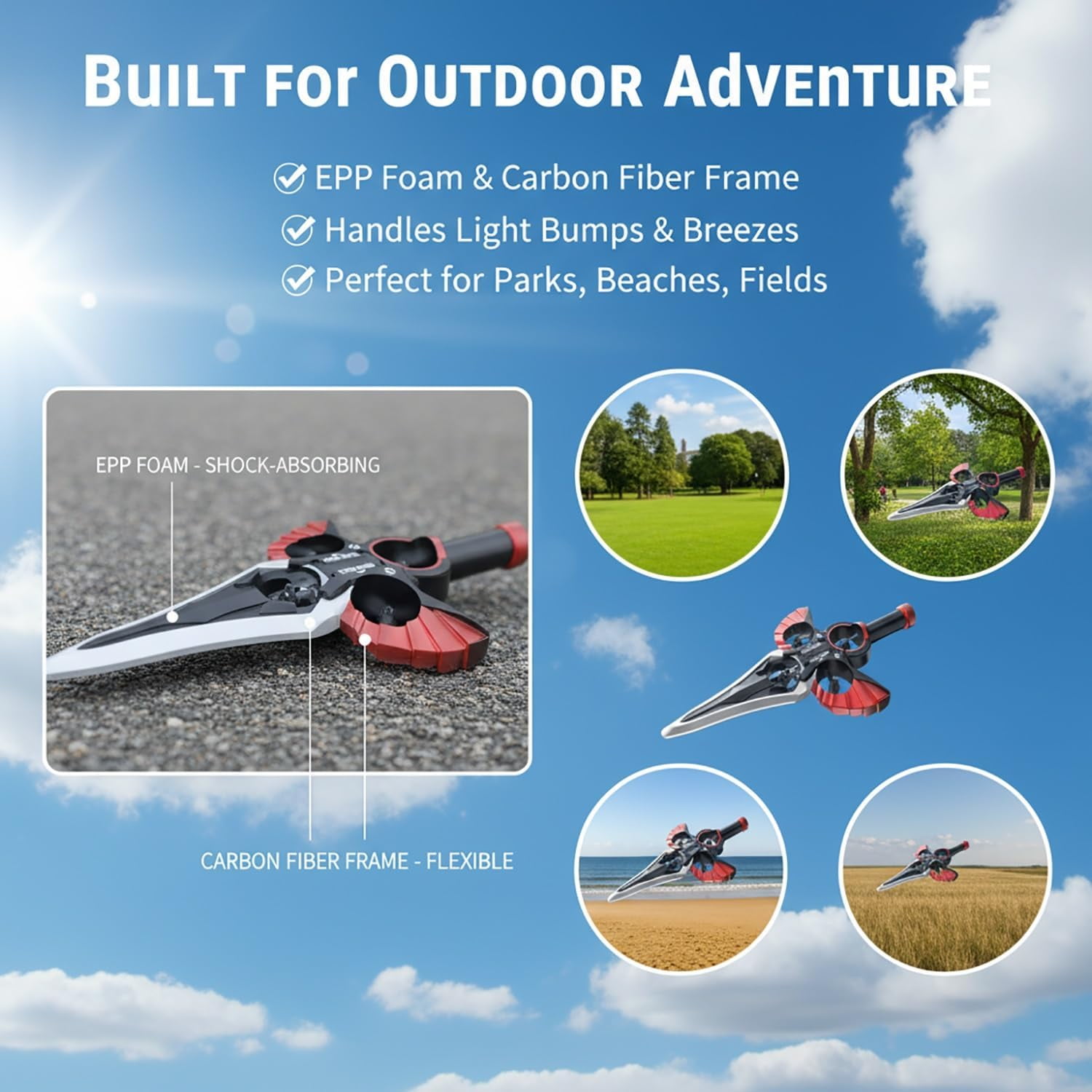 Flying Battle Sword, Gesture Controlled Stunt Rc Plane - 3 Speed Stunt Control Modes, Hand Wave/Controller Mode Remote Flying Sword Gravity Sensing Drop-Proof Frame for All Ages(Red DP)