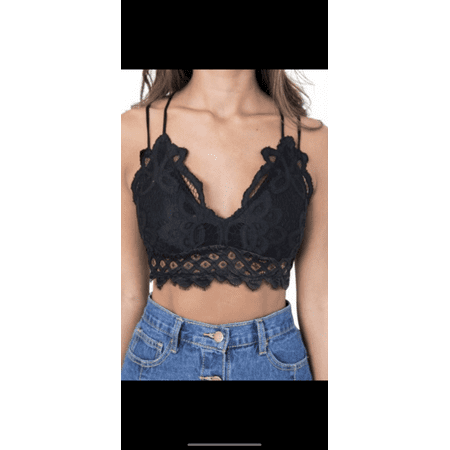 

Women s Criss Cross Back Lace Bra Deep V Sexy Scalloped Strappy Bralette X-Large
