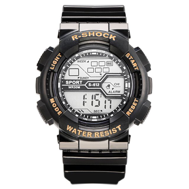 Reloj electrónico con calendario, despertador, luz nocturna, cronómetro, reloj para estudiantes para hombres