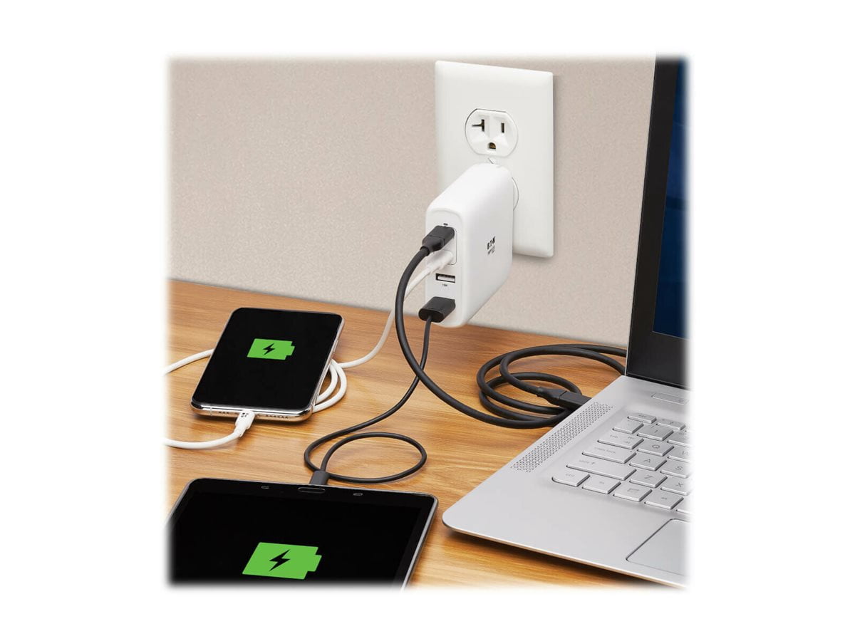 Tripp Lite USB C Wall Charger 4Port Compact 100W PD3.0 White U280W04100C2G