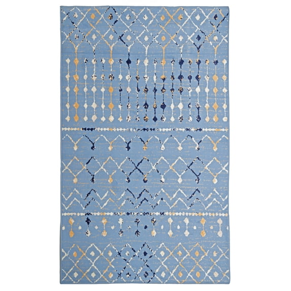 Furnish My Place Indoor Distressed Moroccan Style Rug with Jute Backing - 7 ft. 8 in. x 11 ft., Light Grey, Transitional, Area Rug for Living Room, Bedroom, Hallway