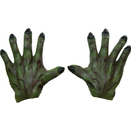 Green Monster Latex Hands Adult Halloween Accessory