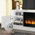 thumbnail image 4 of Waleaf Fireplace tv Stand with 36 inch Fireplace Up to 80" TVs,LED Light Entertainment Center and Storage, 4 of 8