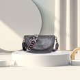 thumbnail image 4 of Bolso bandolera a la moda para mujer, bolsos de viaje informales de cuero PU de Color sólido (gris), 4 of 6