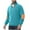 Sky Blue, variant on LpwkSSA Mens Fashion V-Neck Buttoned Sweatshirts Long Sleeved Stand Up Collar Button Color Blocked Fleece Pullover Sweatshirt Black XL