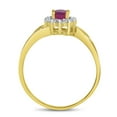 thumbnail image 5 of 14k Yellow Gold Oval Ruby And Diamond Ring, 5 of 6