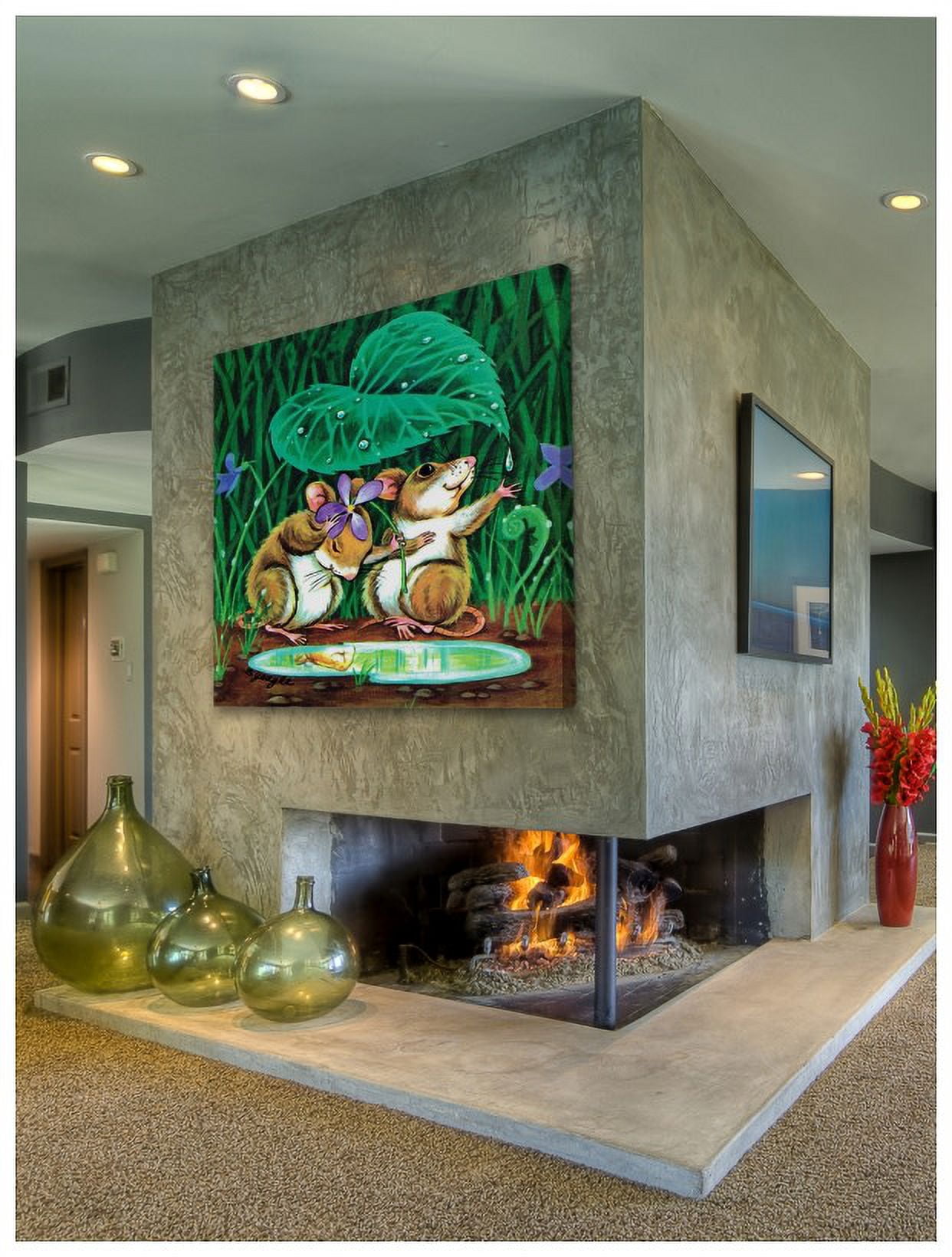 Marmont Hill "Sweet Mouses" by Curtis Painting Print on Canvas