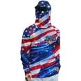 thumbnail image 2 of Independence Day Sun Protection Cycling Fishing Shirts for Men UPF 50+ Long Sleeve Hoodie with Face Mask UV Rash Guard Quick Dry Hiking Shirt, 2 of 4