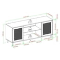 thumbnail image 2 of 58" 2 Door Wood and Rattan TV Stand - Driftwood, 2 of 6