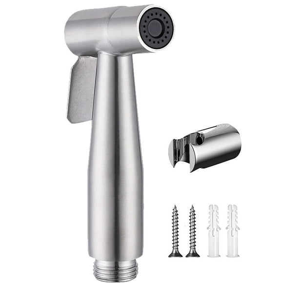 Hand-held bidet sprayer, adjustable toilet water pressure, with bidet hose