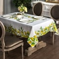 thumbnail image 2 of Rectangle Spring Tablecloth Printed Flower Grass and Vintage Floral Patterns Table Cloth for Easter Table Runner Picnic Outdoor Home Holiday Long Dining Kitchen (Lemon, 60 x 104 Inch), 2 of 6