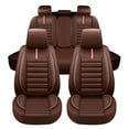 thumbnail image 2 of Tuqiang Car Seat Covers Leather Full Set for Mercedes-Benz for CLS220 2006-Present Airbag Compatible Waterproof Front and Back Seat Protectors Coffee, 2 of 7