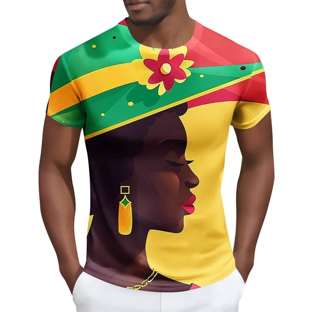 Tops para hombre, blusas y camisas de manga corta con cuello redondo para hombre Camisa de manga corta estampada para hombre Top/camisa de manga corta con cuello redondo Tops para hombre