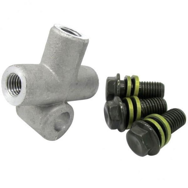 Conector en T de acoplamiento en T de tubo de 3 vías de aleación de 2X 10mm apto para motocicletas 2 piezas
