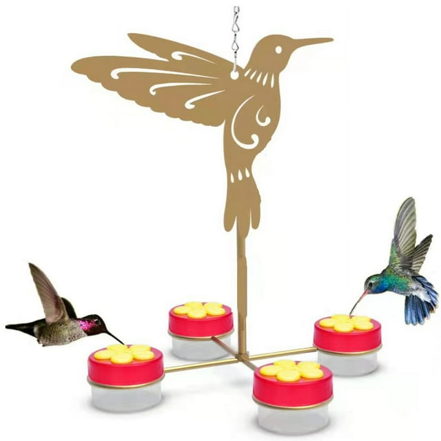 Comederos de colibríes para exterior, comederos de plástico para colibríes para colgar al aire libre, estación de alimentación múltiple para colibríes de mano