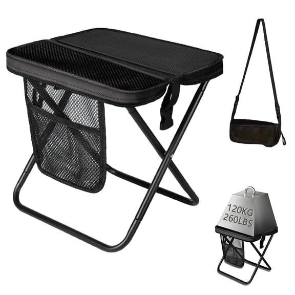 Ogetok Portable Chair Folding Stool Lightweight with Backpack Straps Multi Use for Camping Fishing Gardening Hiking and Travel Load-Bearing 265LBS