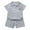 Grey, variant on Tkrady Toddler Girl Outfits Spring Summer Short Sleeve Shirts Shorts Set Casual Loose Suit, Sizes 3-10 Years
