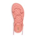thumbnail image 3 of SAM EDELMAN Womens Pink Quilted Woven Padded Strappy Zariah Round Toe Lace-Up Sandals 9 M, 3 of 4