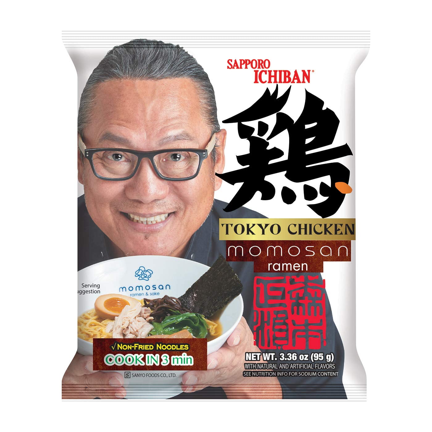 Sapporo Ichiban Tokyo Chicken Momosan Ramen by Iron Chef Morimoto , 3.36 Ounce (Pack of 10