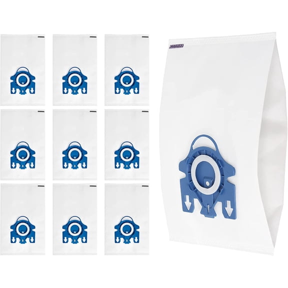 GN Vacuum Cleaner Bags Compatible with Miele Classic C1, Complete C1, C2, C3, 3D Efficiency Airclean Dust Bag Fit S400i-S456i S227 S240 S270 S400 S2 S5 S8 Series Replace 10123210 (10 Packs)