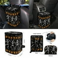 thumbnail image 4 of Renewold Skeleton Pumpkin Bat 15 PCS Car Seat Cover Set, with Steering Wheel Seat Belt Rear View Mirror Cover Coaster Trash Cans Keychain Air Vent Storage Bag Halloween Auto Decor Universal, 4 of 7