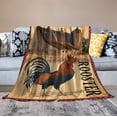 thumbnail image 5 of Farmhouse Rooster Blanket Chicken Farm Country Barn Print Throw Blankets for Couch Sofa Bed Stuff Decor Soft Cozy Fleece Plush Warm Flannel Bedding Gifts for Baby Girls Boys Kids Adults 50"x60", 5 of 6