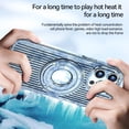thumbnail image 5 of Magnetic Case New for iPhone 15 Pro Max, Cooling Gaming Kickstand Case Compatible with Wireless Charging Slim Hard PC Anti-Drop Protective Cover (Blue,iPhone 15 Pro), 5 of 7