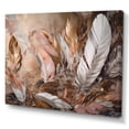 thumbnail image 2 of Designart "Gold Feather Wanderlust V" Glam Feather Wall Decor, 2 of 5