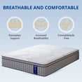thumbnail image 5 of MLILY 10.5 inch Twin Hybrid Mattress in a Box, Cooling Gel Infused Memory Foam, Pocket Spring, 5 of 7