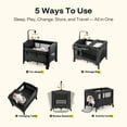 thumbnail image 5 of HARPPA 5 in 1 Portable Playard and Bassinet Bedside Sleeper for Newborn to Toddler, Unisex, Black, 5 of 16