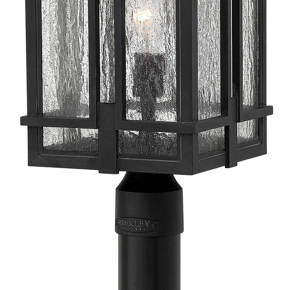 1 Light Outdoor Post Mount in Craftsman Style 11 inches Wide By 20.5 inches High-Museum Black Finish Bailey Street Home 81-Bel-2999185
