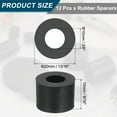 thumbnail image 2 of 12Pack Thick Rubber Spacer, 13/16 Inch OD x 3/8 Inch ID x 9/16 Inch Thickness, 2 of 6