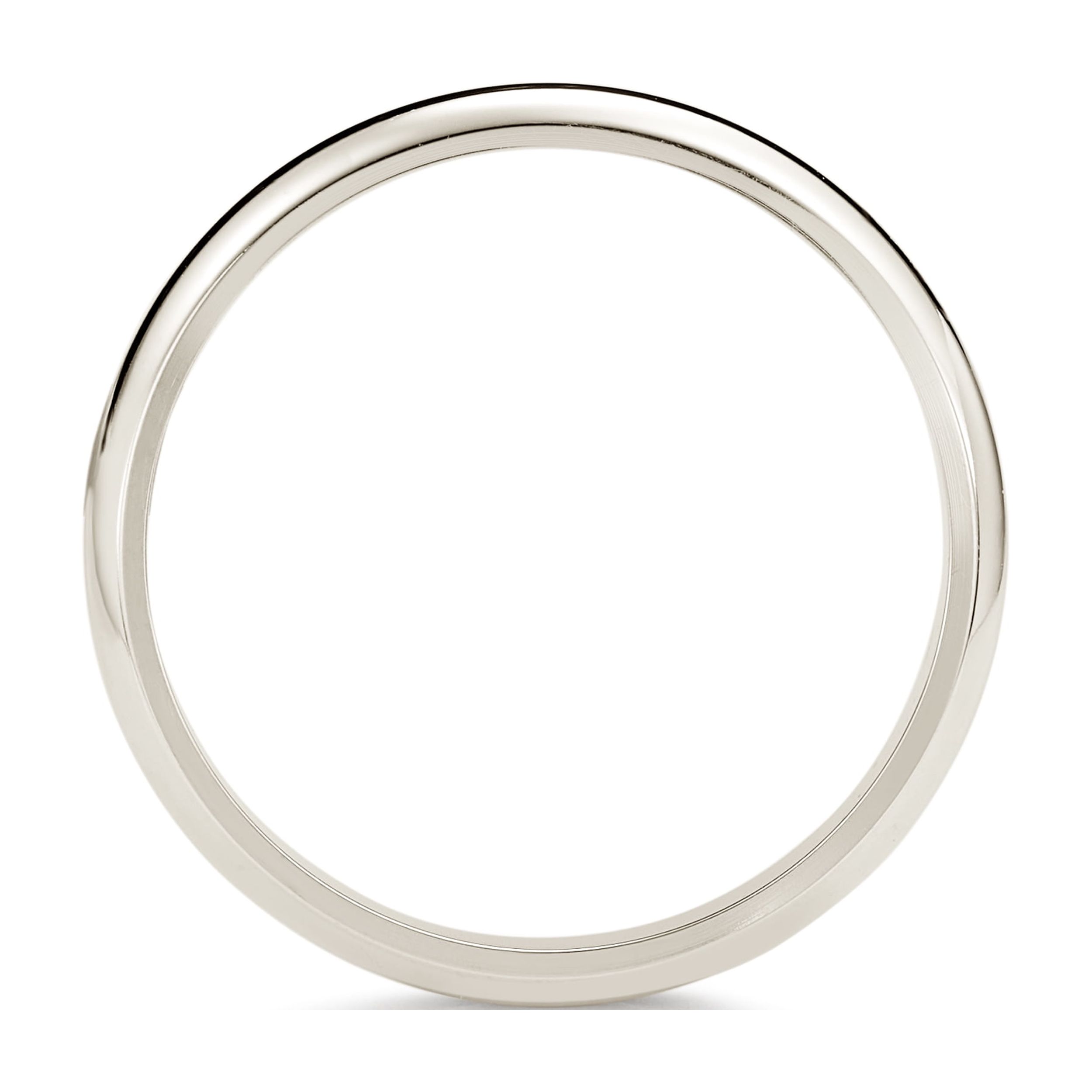 Ladies Solid 10K White Gold 3mm Traditional Fit Plain Wedding Band Ring Size 4