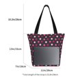 thumbnail image 2 of Tote Bag for Women, Simple pink polka dots black Large Capacity Handbags Womens Laptop Work Beach Tote Bags, Reusable Grocery Shoulder Bags Gifts for Women Work Gym Shopping Travel, 2 of 6