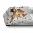 thumbnail image 3 of Coffee Art Soft Flannel Fleece Blanket, Wild Animal from Spilled Hot Beverage Stain Latte Cappuccino, Cozy Plush for Indoor and Outdoor Use, 70" x 90", Burnt Sienna White and Black, by Ambesonne, 3 of 6
