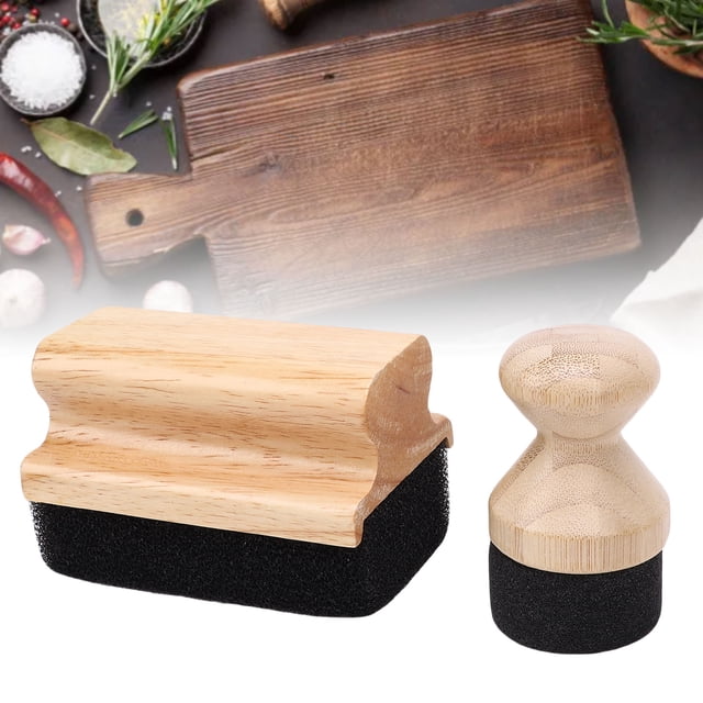 Oil Wax Applicator, Cutting Board Wax Applicator Compact 2PCS Anti Slip for Butcher Blocks