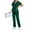 Dark Green #37, variant on WULMLEO 2 Piece Scrubs Outfits for Women Short Sleeve Medical Scrub Sets Soft Comfortable V Neck Trendy Nursing Workwear Shirts and Joggers Petite Casual Stretch Nurse Uniform Navy XL