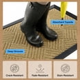 thumbnail image 5 of GORILLA GRIP Outside Doormat, WeatherMax Waterproof Indoor Outdoor Door Mat, 29x17 Beige Diamond, 5 of 9
