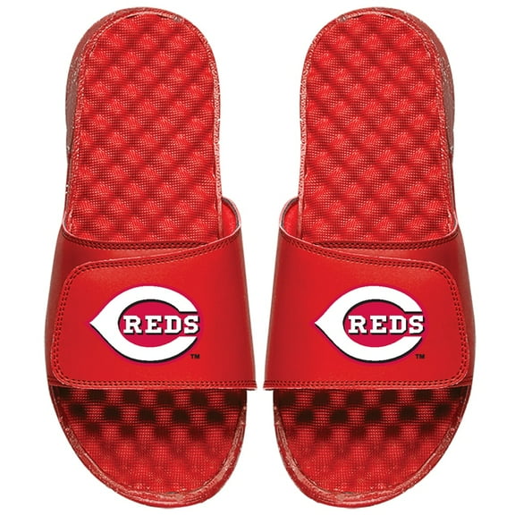 Men's ISlide Red Cincinnati Reds Primary Logo Slide Sandals
