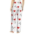 thumbnail image 3 of Daiia Heartbeat Symbol Women's Sleep Pant with Pockets and Drawstring,Pajama Pants-Small, 3 of 9