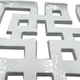 thumbnail image 4 of Bergamo Art 28" Decorative Handmade Aluminum Modern Tray in White, 4 of 5