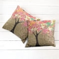 thumbnail image 6 of Ambesonne Tree Throw Pillow Cover 2 Pack, Watercolor on Retro Newspaper, 16", Multicolor, 6 of 7